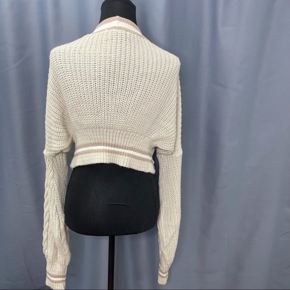 Pretty little thing - Stone Crop top extreme sleeve knit cardigan - Picture 4 of 5